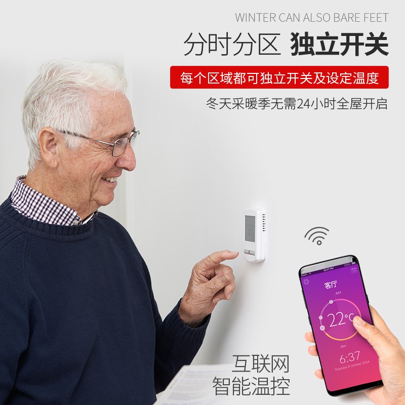 智能数显温控电子控温器仪锅炉开关可调温度控制插座湿度地暖包邮
