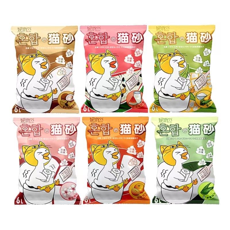 niya妮吖豆腐混合猫砂膨润土去味除臭低尘尼亚妮娅猫沙呢吖小苏打
