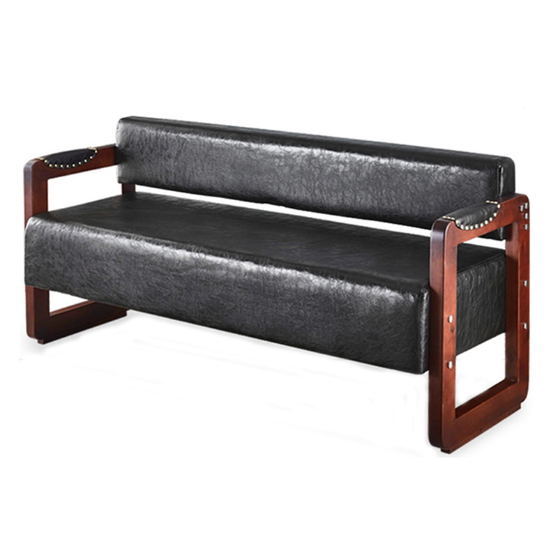 发廊理发店专用等候椅等候沙发理发椅美发店休闲复古会客家具长条