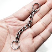 L焊口不锈钢银色汽车腰挂配饰防丢铁链钥匙扣圈长条锁匙扣门链