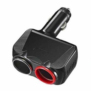 车用点烟器大功率1分2孔点烟口支持加热垫行车记录仪等拓展