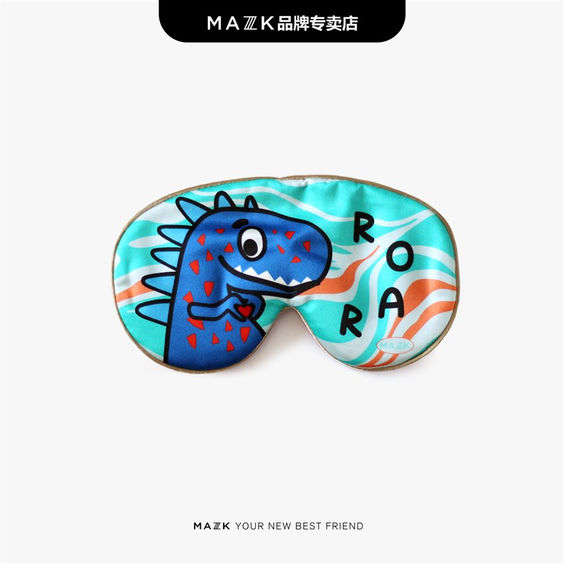 MAZZZK 儿童学生缓解眼疲劳真丝耳挂眼罩 全遮光午睡可爱卡通礼品