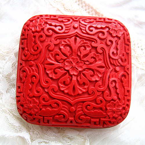 秀水中国特色 外事出国留学礼品 雕漆首饰盒 漆器盒 送老外礼物