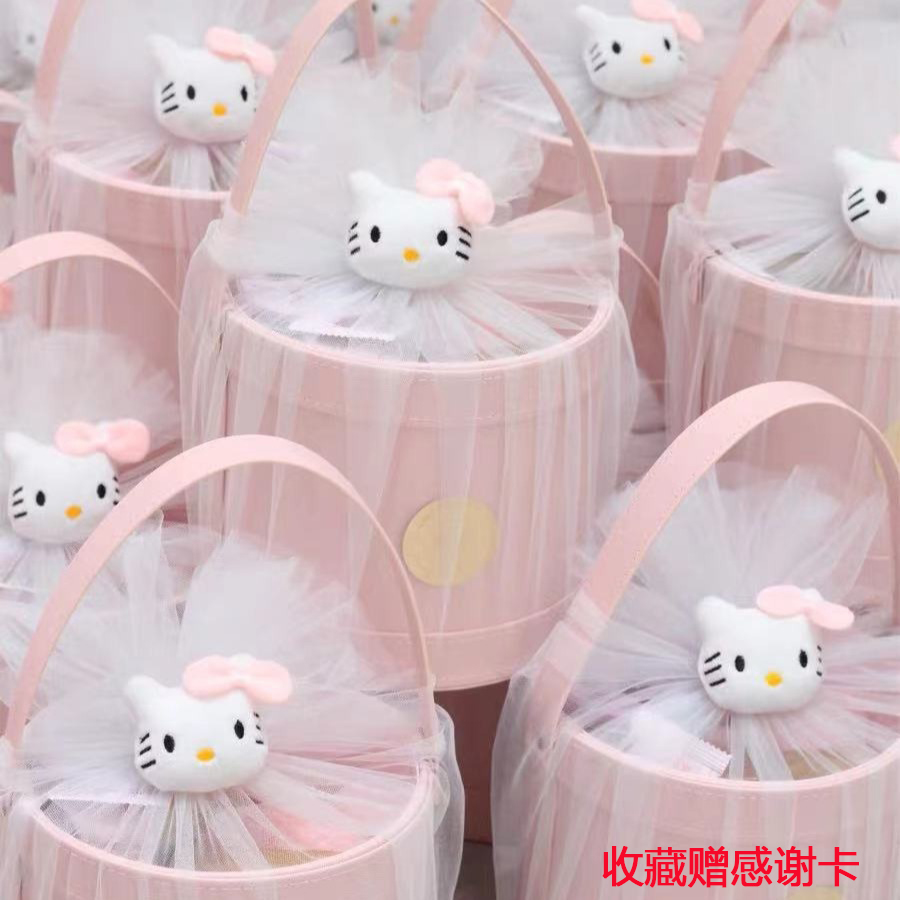 手提皮质抱抱桶皮桶空礼盒