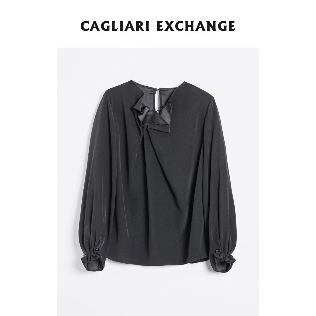 CAGLIARI EXCHANGE/卡利亚里立裁飘片领衬衫4404301