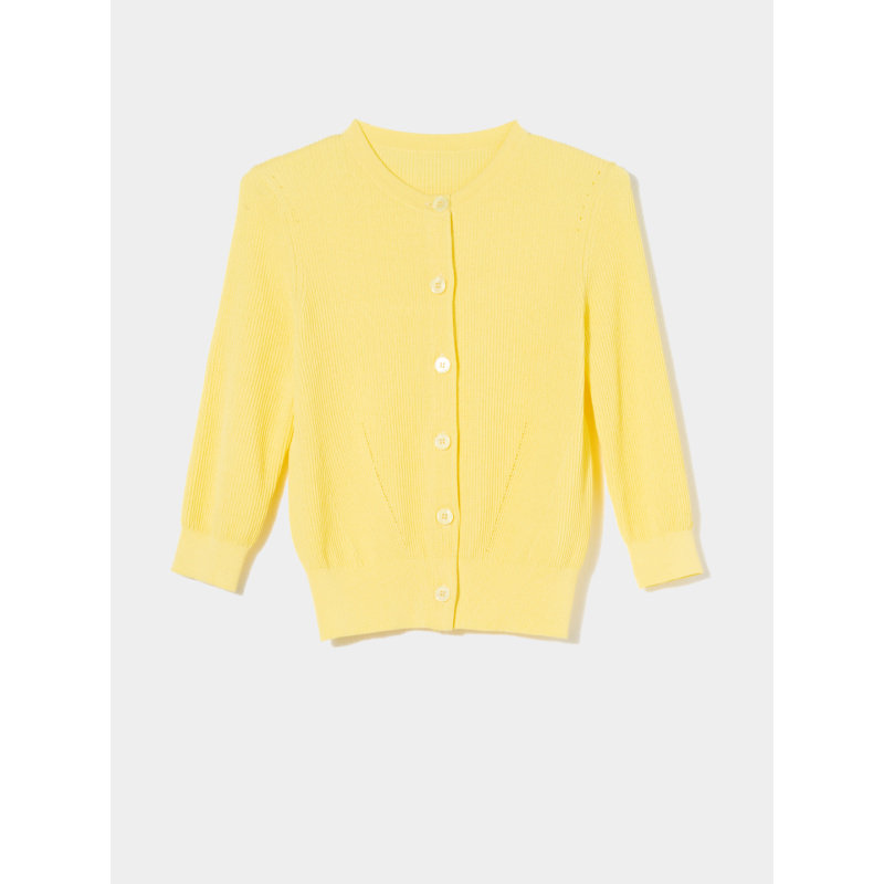 CAGLIARI EXCHANGE/卡利亚里圆领七分袖开衫4112004