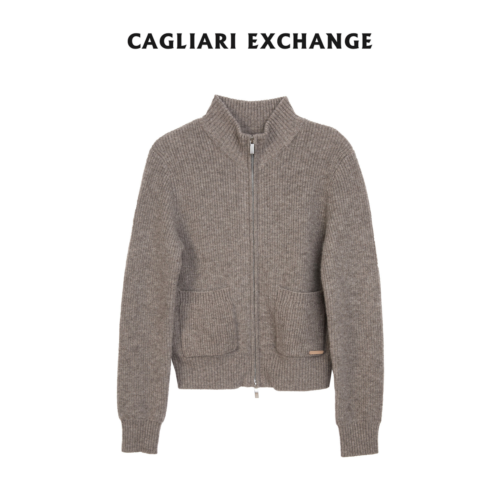 CAGLIARI EXCHANGE/卡利亚里牦牛绒羊毛混纺拉链针织衫4412017