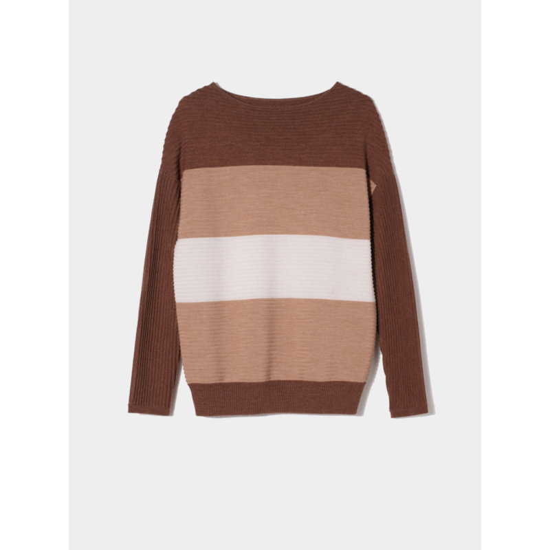 CAGLIARI EXCHANGE/卡利亚里一字领拼接套头衫4011007