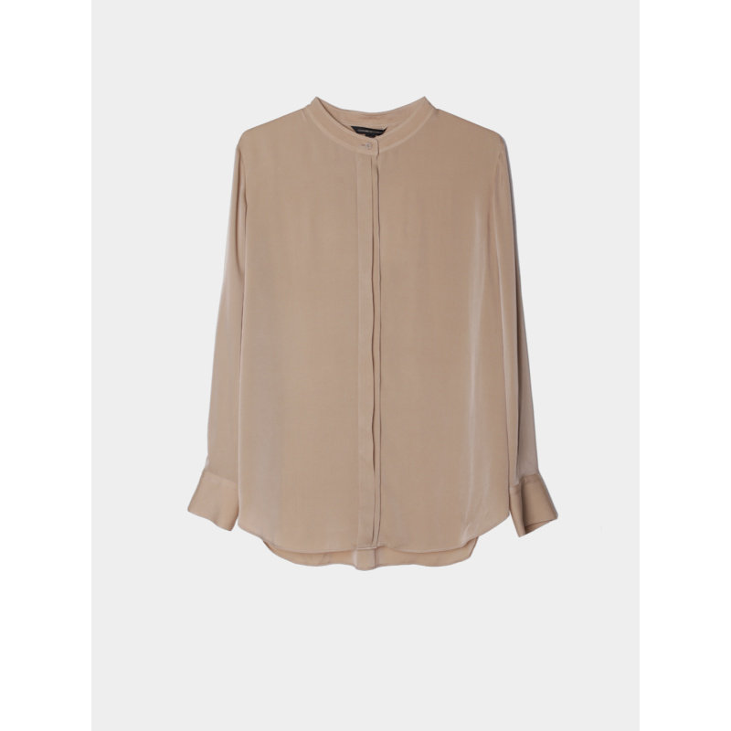 CAGLIARI EXCHANGE/卡利亚里暗门襟圆领直身衬衫4004010