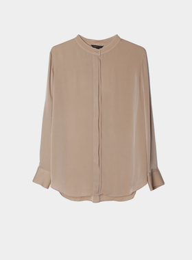 CAGLIARI EXCHANGE/卡利亚里暗门襟圆领直身衬衫4004010