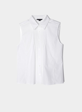 CAGLIARI EXCHANGE/卡利亚里无袖捏褶衬衫4102108