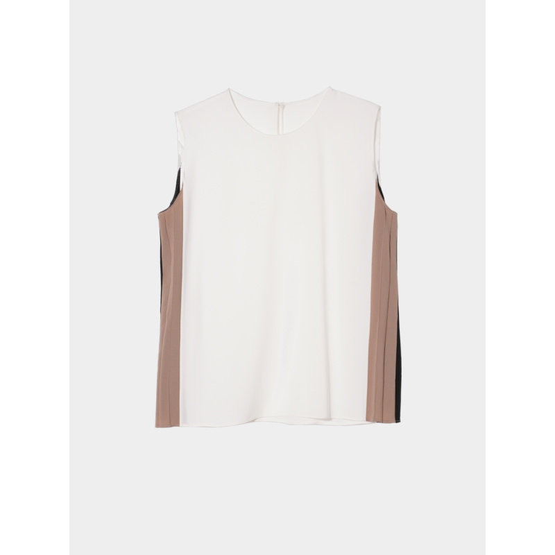 CAGLIARI EXCHANGE/卡利亚里拼接撞色无袖TOP衫4002101