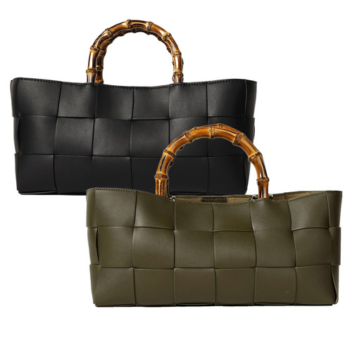 CAGLIARI EXCHANGE/卡利亚里编织皮革托特手袋/包4042005