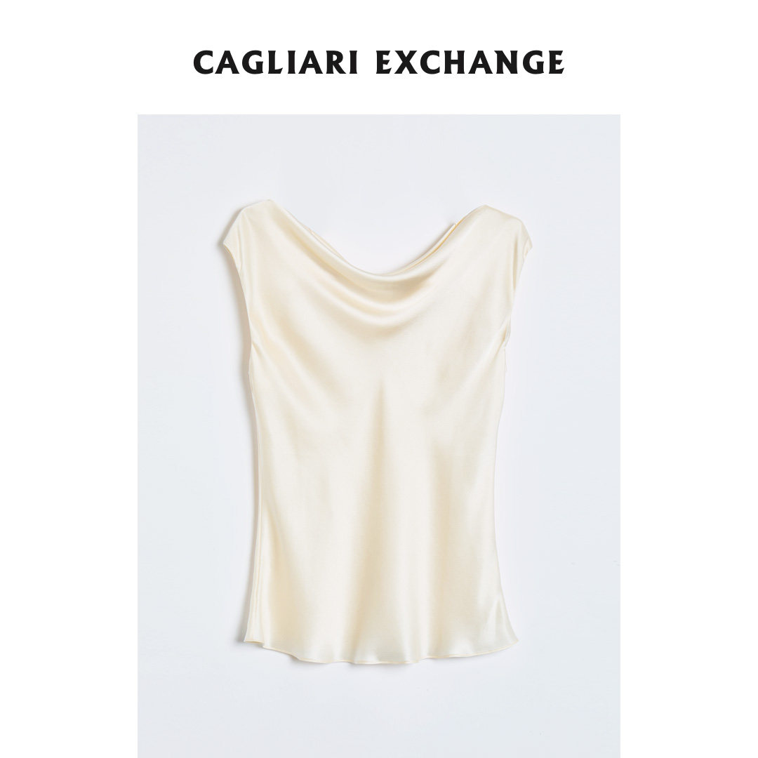 CAGLIARI EXCHANGE/卡利亚里立裁垂领背心4402102