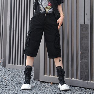 2023新款 女裤 休闲中性男女多口袋工装 短裤 夏季 户外五分裤 薄款