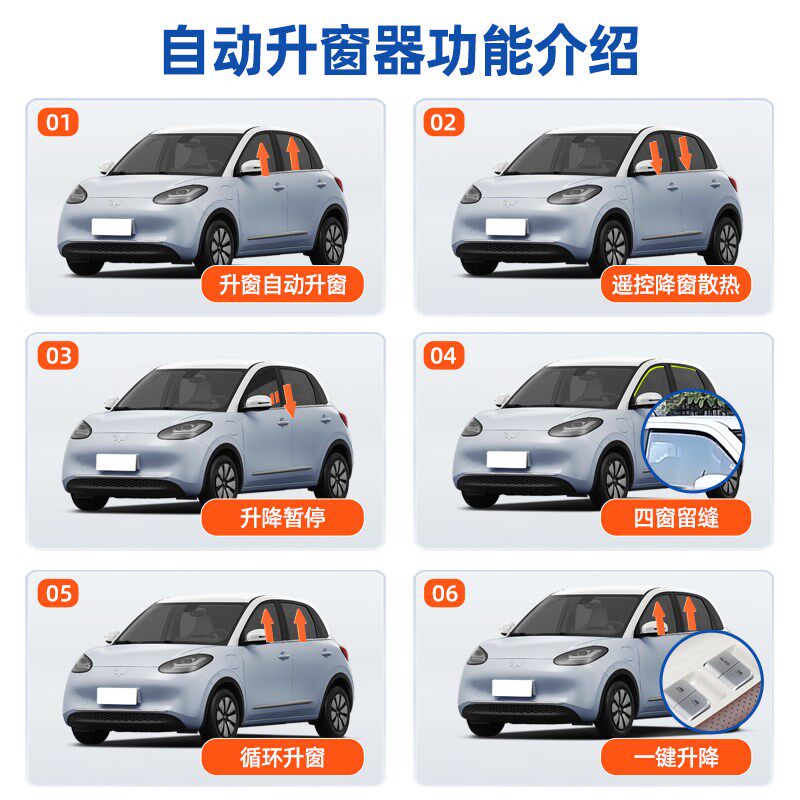 忠诚卫士适用于23款五菱缤果自动升窗器玻璃一键升降关窗改装配件