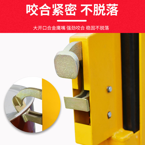 力拓中用液压油桶夹具搬运车叉车手动推车升高车圆筒运输车新款