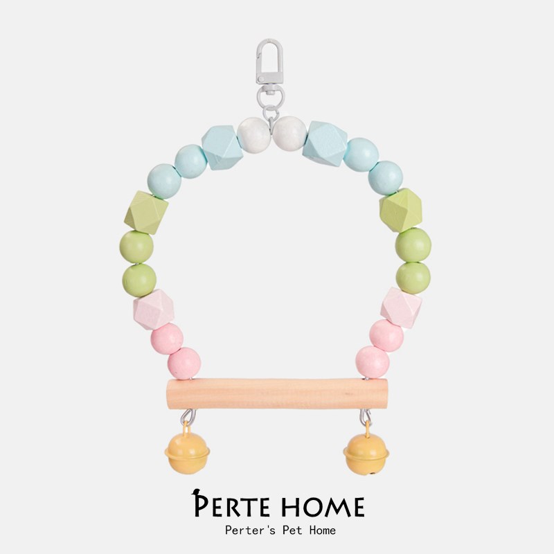 鹦鹉彩虹秋千牡丹玄凤专用玩具吊环小鸟站架磨爪解闷站杆鸟笼配件