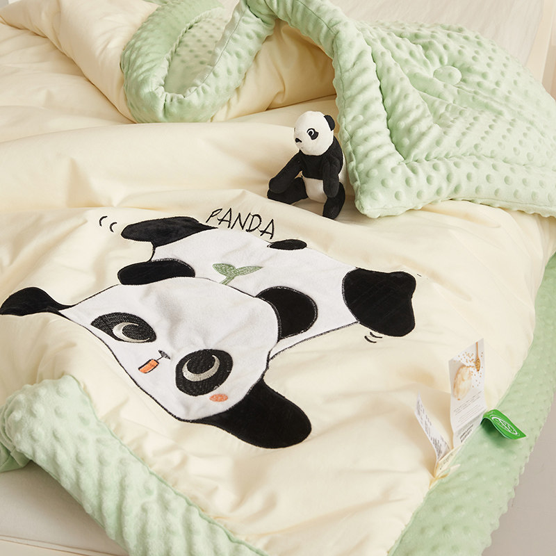 A类纯棉儿童豆豆被空调被幼儿园春秋被子婴儿宝宝冬被被芯可机洗