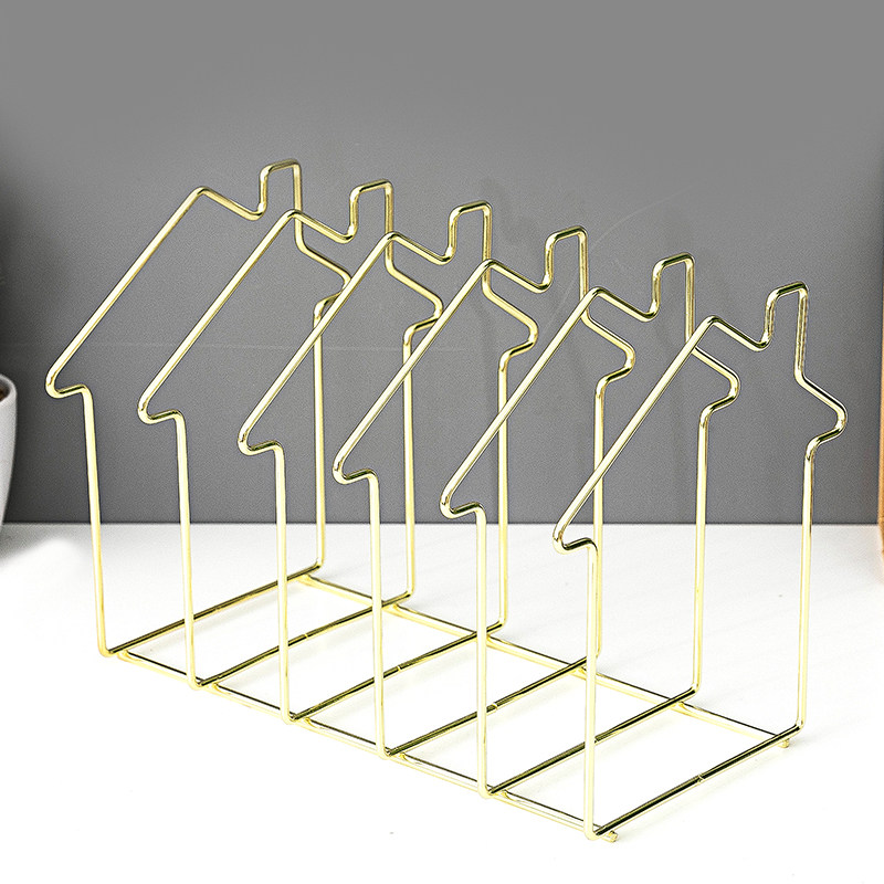 中学生铁线书立架书夹书靠书立金属书架简易桌上夹书器学生用简约