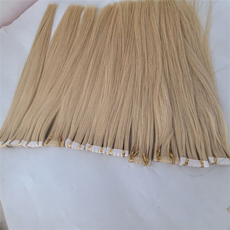 613#9度奶白色真发无痕接发片羽毛接发隐形水晶线发把自己接头发