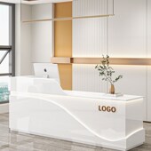 收银台公司前台接待台桌烤漆服装 店理发店美容院吧台小型店铺柜台