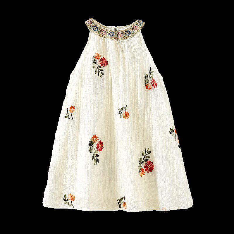 女童夏装连衣裙2024新款夏天裙子儿童绣花公主裙小女孩夏季雪纺裙