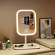 led智能化妆镜带灯女生卧室化妆台学生宿舍化妆镜桌面补光小镜子