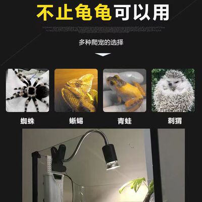 小乌龟晒背灯全光谱龟灯uvb太阳灯龟缸照明爬宠烤背专用灯泡