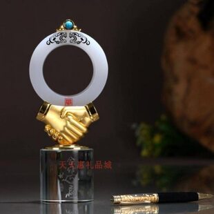 CH合作共赢奖杯合金水晶琉璃制作奖杯企业单位商务使用