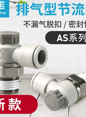气管接头调速阀AS1201F-M5-04A/AS2201F-02-08SA节流阀AS3201F-03