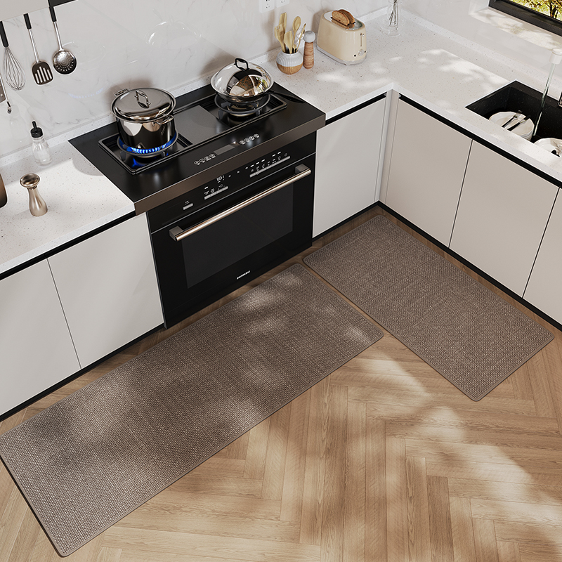 厨房防滑地垫吸水脚垫防油简约长方形高级感耐脏免洗可擦防摔垫子