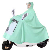 雨衣电动车摩托车雨披单人成人加厚双帽檐骑行雨衣防爆雨雨具