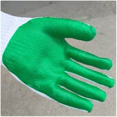 升力胶片手套绿色软胶片防滑防水耐磨耐用钢筋工工地建筑用劳保
