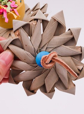 千鹦鸟舍啃咬觅食攀爬玄凤虎皮牡丹鸟类玩耍用品黄色风车03465