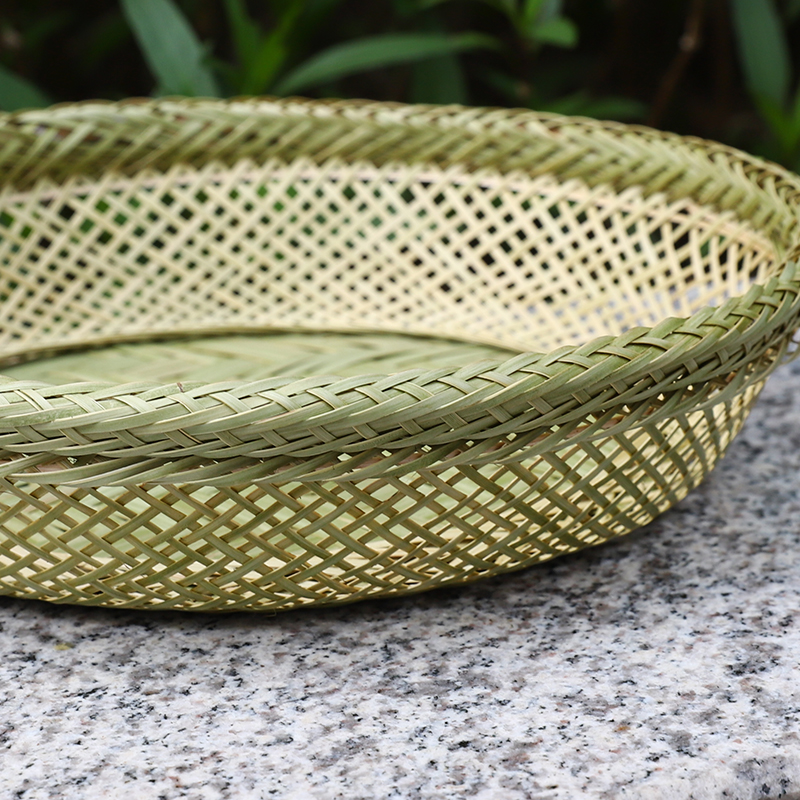 竹编水果篮果盘簸箕手工筛子干果盘零食篮子馒头收纳筐竹筐竹制品