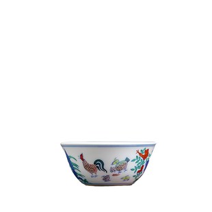 鸡缸杯斗彩手绘仿明成化三秋葡萄杯功夫茶杯景德镇手绘薄胎主人杯