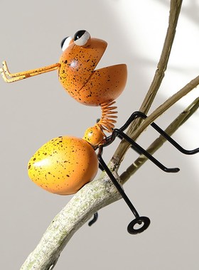 花园庭院装饰田园动物蚂蚁摆件拍照道具创意铁艺壁挂墙饰