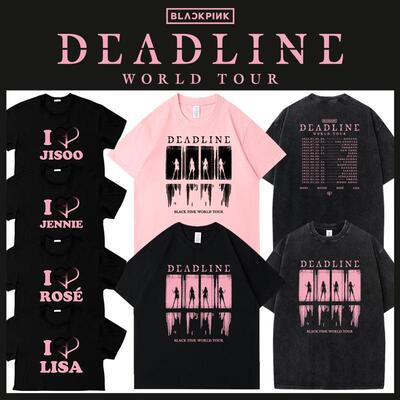BP粉墨2025演唱会DEADLINE周边短袖T恤宽松纯棉印花打底衫