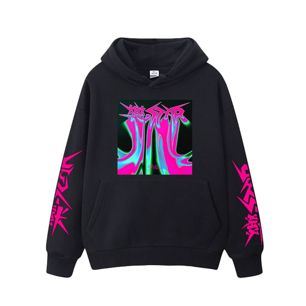 秋冬卫衣stray kids专辑海报连帽衫加绒衣乐STAR炫酷学生打歌服sk