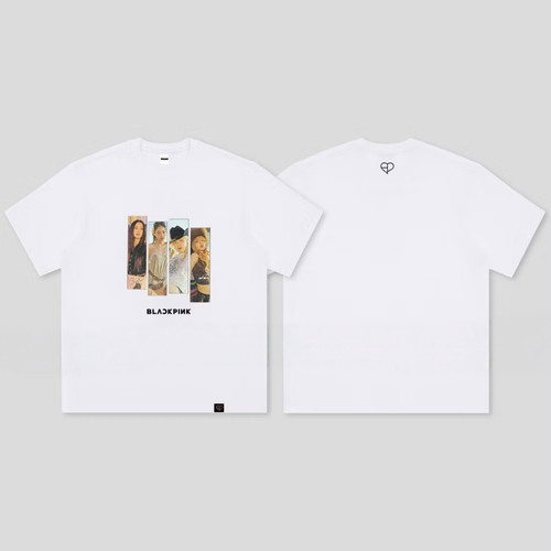 BLACKPINK粉墨DEADLINE2025演唱会宽松应援韩版纯棉圆领短袖T恤女