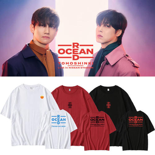 郑允浩沈昌珉20th周年演唱会RedOcean同款短袖T恤纯棉圆领上衣服