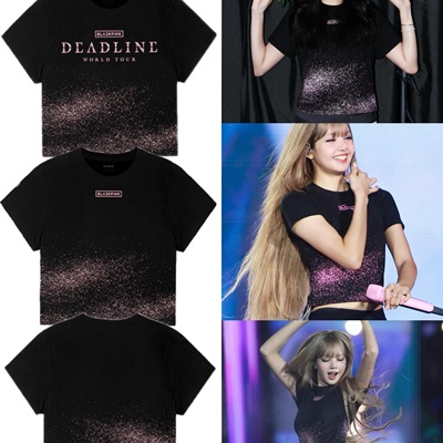 粉墨2025演唱会JIsoo同款短款T恤