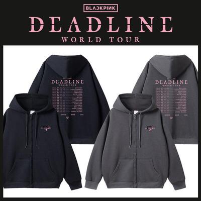 BP粉墨2025演唱会DEADLINE周边拉链帽衫薄款加绒外套秋冬
