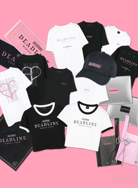 Blackpink2025巡演新专DEADLINE同款周边短袖T恤230g纯棉印花上衣