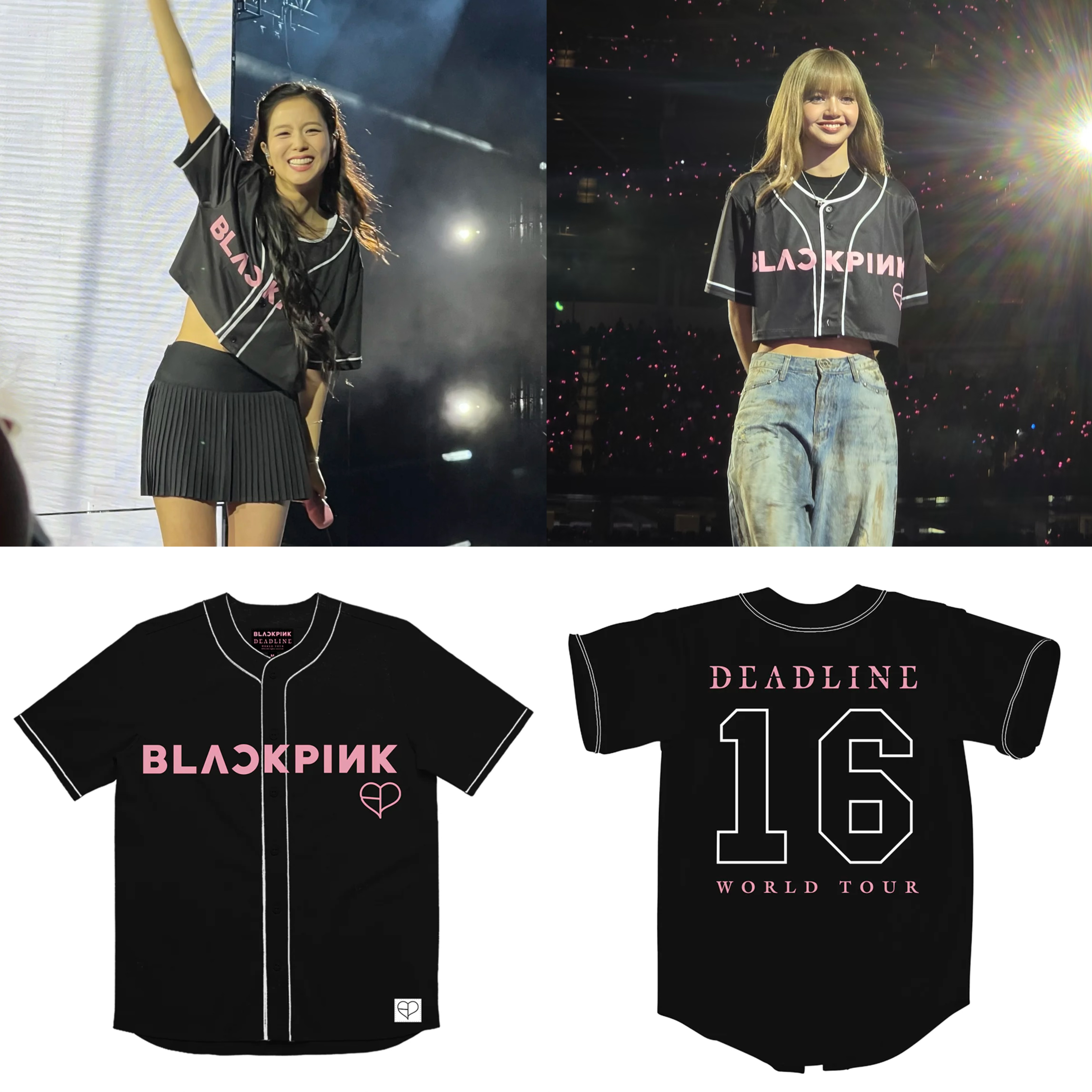 BLACKPINK2025粉墨演唱会周边应援棒球服开衫Lisa jisoo 同款衣服