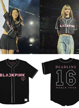 BLACKPINK2025粉墨演唱会周边应援棒球服开衫Lisa jisoo 同款衣服