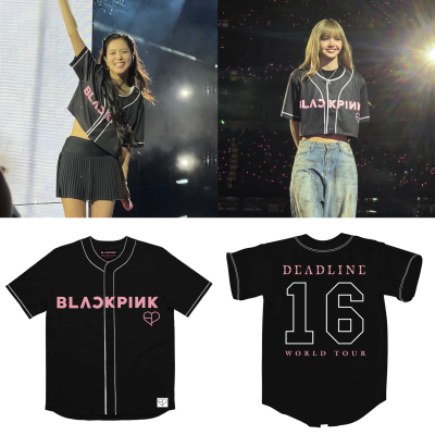 BLACKPINK2025粉墨演唱会周边应援棒球服开衫Lisa jisoo 同款衣服