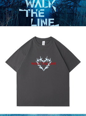 EHYPE 演唱会北美欧洲场周边短袖T恤230g纯棉印花深灰色