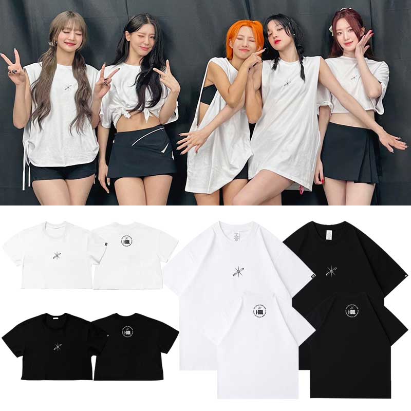 GIDLE2024世巡演唱会IDOL首尔场周边同款短袖t恤上衣服印花打底衫